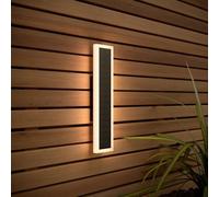 SolarCentre® Halo Rectangle Outdoor USB Solar Wall Light White and Warm White - 30cm