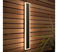 SolarCentre® Halo Rectangle Outdoor USB Solar Wall Light White and Warm White - 50cm