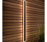 SolarCentre® Halo Rectangle Outdoor USB Solar Wall Light White and Warm White 80cm