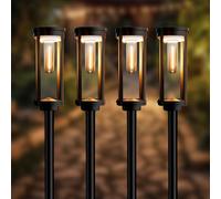 SolarCentre® Lavenham Outdoor Solar Powered Garden Lights - 4 Pack