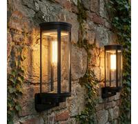 SolarCentre® Lavenham Outdoor Solar Wall Lights - Set of 2