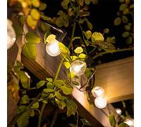SolarCentre, Multi Falmouth USB Solar Powered Outdoor Festoon Lights - 25 Glass Bulbs