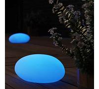 SolarCentre® Shimmer Solar Glow Stone Colour Changing Outdoor Mood Light - 30cm