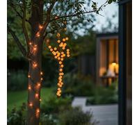 SolarCentre® Zesty Outdoor Solar Fairy Lights - Orange | 100 LEDs 10m