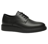 Solaress 03 Men's Leather Fashion Sneakers - Lace-Up Dress Shoes Business & Smart Fashion Black