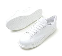 Solaress 257 Men's Casual Trainers, Vegan Leather Sports Shoes Business Casual to Street Style (White, UK Footwear Size System, Adult, Men, Numeric, Medium, 10.5)