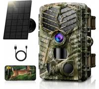 Solareye Trail Camera WiFi - Solar Powered 4K 64MP Game Cameras with Night Vision Motion Activated Waterproof, IP66 120° Detection Angle 0.2s Trigger 940nm No Glow LED Wildlife