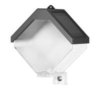 SOLARI Outdoor Warm White & Multi Colour Solar LED Wall Light Waterproof Garden Lamp Crystal Ice Brick Design Battery-Powered Patio Landscape Lighting with Added RGB Colour Cycle Mode.
