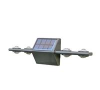 SOLARI Pack of 2 Solar Wall Lights Outdoor Split Design 8 LED Polysilicon Warm White Solar IP65 Light. Outdoor Daylight Sensor Garden/House Wall, Staircase, Fence Light. Dusk to Dawn Auto On/Off.