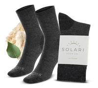 Solari Sock Co. The Wellness Socks - Merino Wool Womens Socks with Reinforced Toe - Ultra Soft Antimicrobial and Odour Resistance - Everyday Mens Work Socks with Gentle Compression (L/XL)