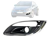SOLARIS AUTOMOTIVE Front Left LH N/S Bumper Fog Light Frame with Chrome Trim Strip Bar 1401021, 1401017