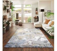 Solarius Modern Living Room Rug - Abstract Area Rugs Gold 200X290 Cm