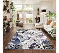 Solarius Modern Living Room Rug - Abstract Area Rugs Navy 160X230 Cm