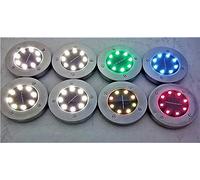 Solarize ® 4 Pack Colour Changing I White SMD- 8 LED Waterproof Solar Ground Deck Lights IP65 (Colour Changing SMD 8 LED)