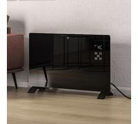 Solaro Cortona 465 x 770mm Electric Radiator Black Glass Fronted 2000W