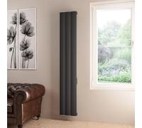 Solaro Derwent 1800 x 304mm Vertical Electric Radiator - Aluminium, Matt Anthracite
