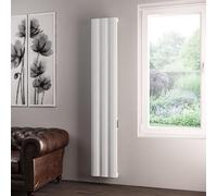 Solaro Derwent 1800 x 304mm Vertical Electric Radiator - Aluminium, Matt White