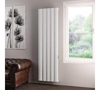 Solaro Derwent 1800 x 504mm Vertical Electric Radiator - Aluminium, Matt White