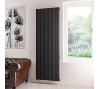 Solaro Derwent 1800 x 604mm Vertical Electric Radiator - Aluminium, Matt Black