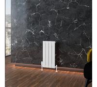 Solaro Single Panel 600 x 292mm Designer Aluminium Radiator Gloss White