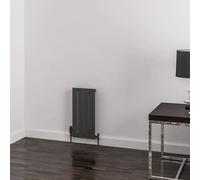 Solaro Single Panel 600 x 292mm Designer Aluminium Radiator Matt Anthracite