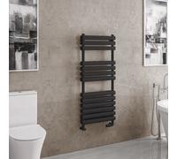 Solaro Tunstall 1200 x 500mm Double Panel Heated Towel Radiator - Matt Black