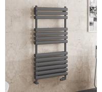 Solaro Tunstall 1200 x 600mm Double Panel Heated Towel Radiator - Matt Anthracite