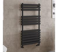 Solaro Tunstall 1200 x 600mm Double Panel Heated Towel Radiator - Matt Black
