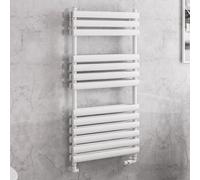 Solaro Tunstall 1200 x 600mm Double Panel Heated Towel Radiator - Matt White