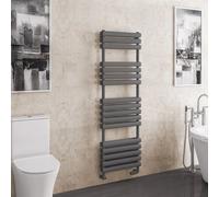 Solaro Tunstall 1600 x 500mm Double Panel Heated Towel Radiator - Matt Anthracite