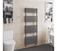 Solaro Tunstall 1600 x 600mm Double Panel Heated Towel Radiator - Matt Anthracite