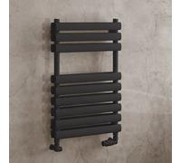 Solaro Tunstall 800 x 500mm Double Panel Heated Towel Radiator - Matt Black