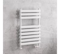 Solaro Tunstall 800 x 500mm Double Panel Heated Towel Radiator - Matt White