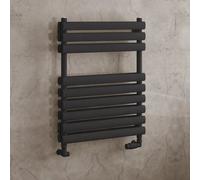 Solaro Tunstall 800 x 600mm Double Panel Heated Towel Radiator - Matt Black
