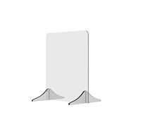 Solarplexius partition screen, sneeze guard, protection for desks and offices. Counter top, antibacterial, transparent screen divider Desk divider Clear Acrylic Shield (50 x 60 cm)