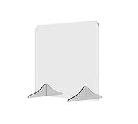 Solarplexius partition screen, sneeze guard, protection for desks and offices. Counter top, antibacterial, transparent screen divider Desk divider Clear Acrylic Shield (70 x 60 cm)
