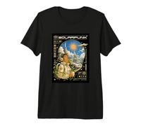 Solarpunk Astronaut Exploring Outer Space Sci-Fi Premium T-Shirt