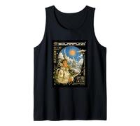 Solarpunk Astronaut Exploring Outer Space Sci-Fi Tank Top
