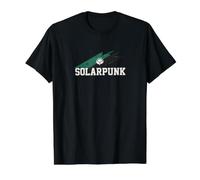Solarpunk Flag Typography Hopepunk Permaculture Grunge Value Graphic T-Shirt, Men, Black, S