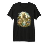 Solarpunk Wind Energy Eco Future Nature Tech Design Premium T-Shirt