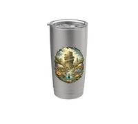 Solarpunk Wind Energy Eco Future Nature Tech Design Stainless Steel Insulated Tumbler