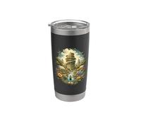 Solarpunk Wind Energy Eco Future Nature Tech Design Stainless Steel Insulated Tumbler