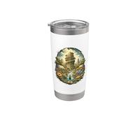 Solarpunk Wind Energy Eco Future Nature Tech Design Stainless Steel Insulated Tumbler