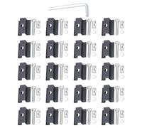 Solars Panel Mounting Brackets 20Pcs Clamps Set Sturdy Aluminum Alloy Edges Clamps for Roof Motorhome Camping Setups Solars Panel Edges Clamps