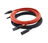 Solarsys® - 2m Solar Panel Extension Cable, 6mm² 10AWG Solar Panel Cable with PV Connectors IP68, Professional Solar Cable DC 1500V, for Photovoltaic Cable, 2m/6,56ft
