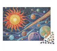 SolarSystemMosaicArt 1000 Pieces Premium Cardstock Jigsaw Puzzle Senior Jigsaw Enthusiasts Hard Challenge Wall Decor Value Pack 52x38cm/1000pcs