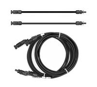 Solartronics Extension Cable 4mm ² H1Z2Z2-K Solar Cable Balkonkraftwerk Cable Black with Plug on both Sides for Solar Module PV Gak. Made IN Germany (2 X 6m)