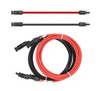 Solartronics Extension Cable 4mm ² Incl. Solar Connector 2x15m - PV Cable H1Z2Z2-K on both Sides Red/Black - Pellet Boiler Cable with Plug - Solar Cable for PV Solar System - Made IN Germany (2x15m)