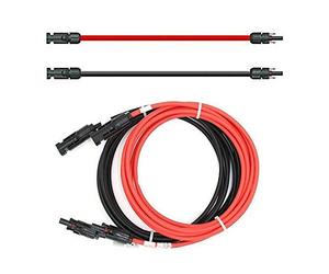 Solartronics Extension Cable 6mm ² Incl. Solar Connector 2x8m - PV Cable H1Z2Z2-K on both Sides Red/Black - Pellet Boiler Cable with Plug - Solar Cable for PV Solar System - Made IN Germany (2x8m)