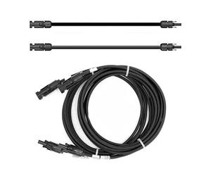 Solartronics Extension Cable 6mm ² Incl. Solar Connector PV Cable H1Z2Z2-K on both Sides Black - Pellet Boiler Cable with Plug - Solar Cable for Solar Module - PV Gak, Made IN Germany (20m - 6mm ²)